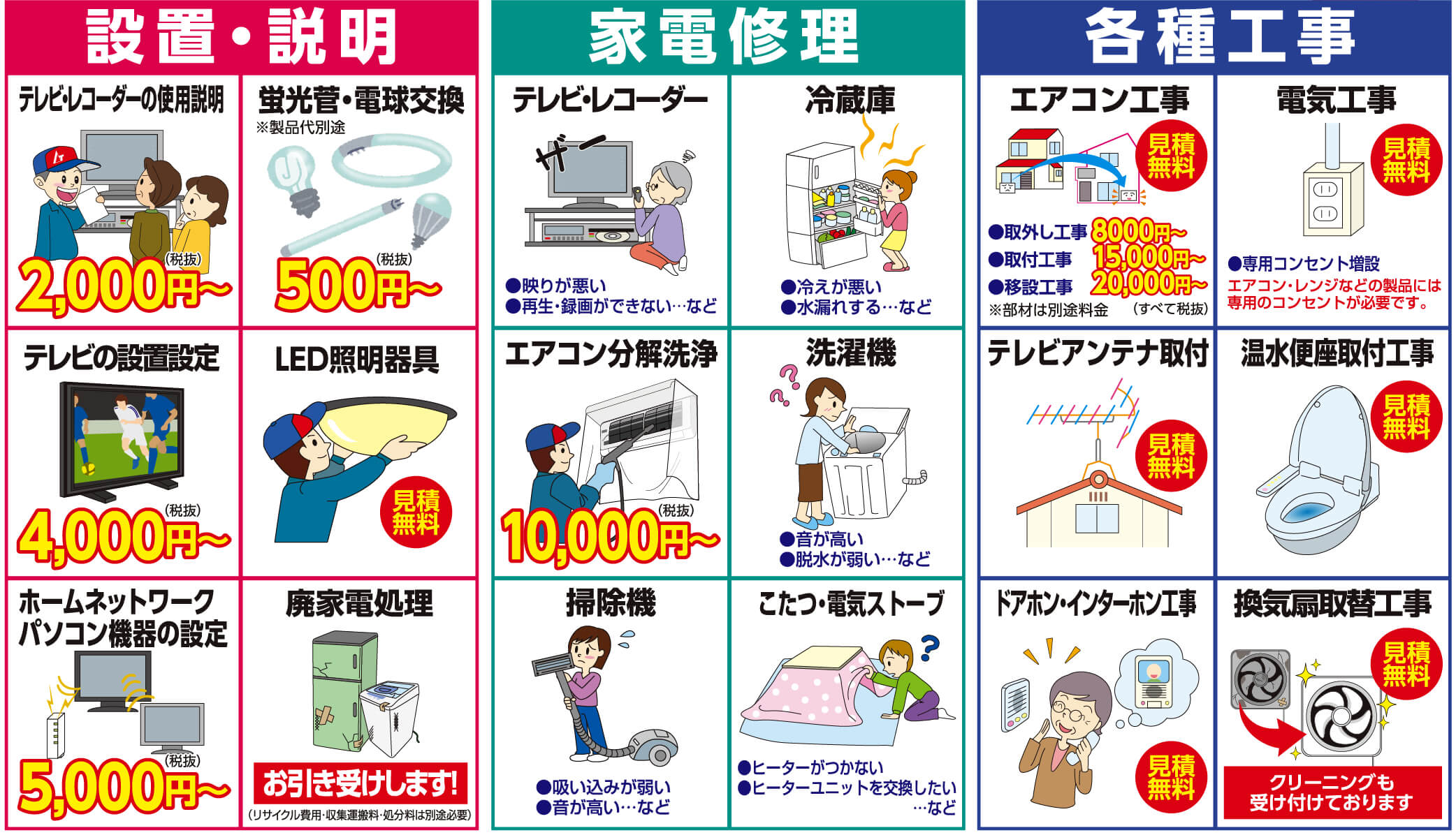 おうちの困った!!解決します!お気軽にお電話下さい!こんな事で困っていませんか？